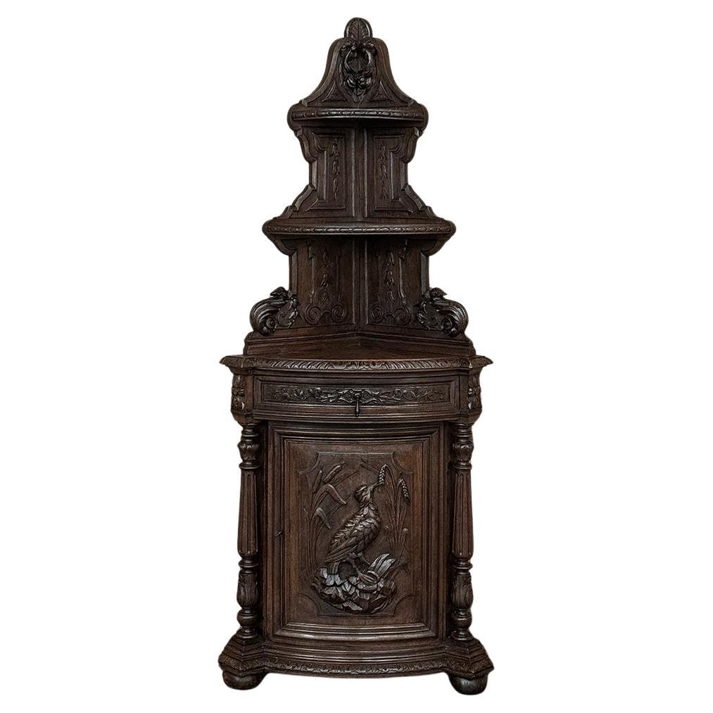 19th Century French Renaissance Revival Corner Cabinet