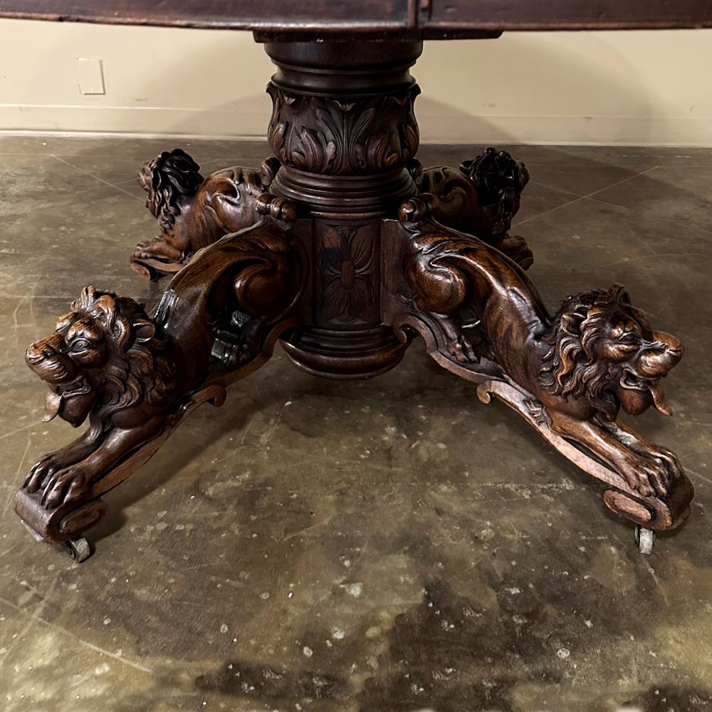 19th Century French Renaissance Revival Dining Table ~ Center Table For Sale 1