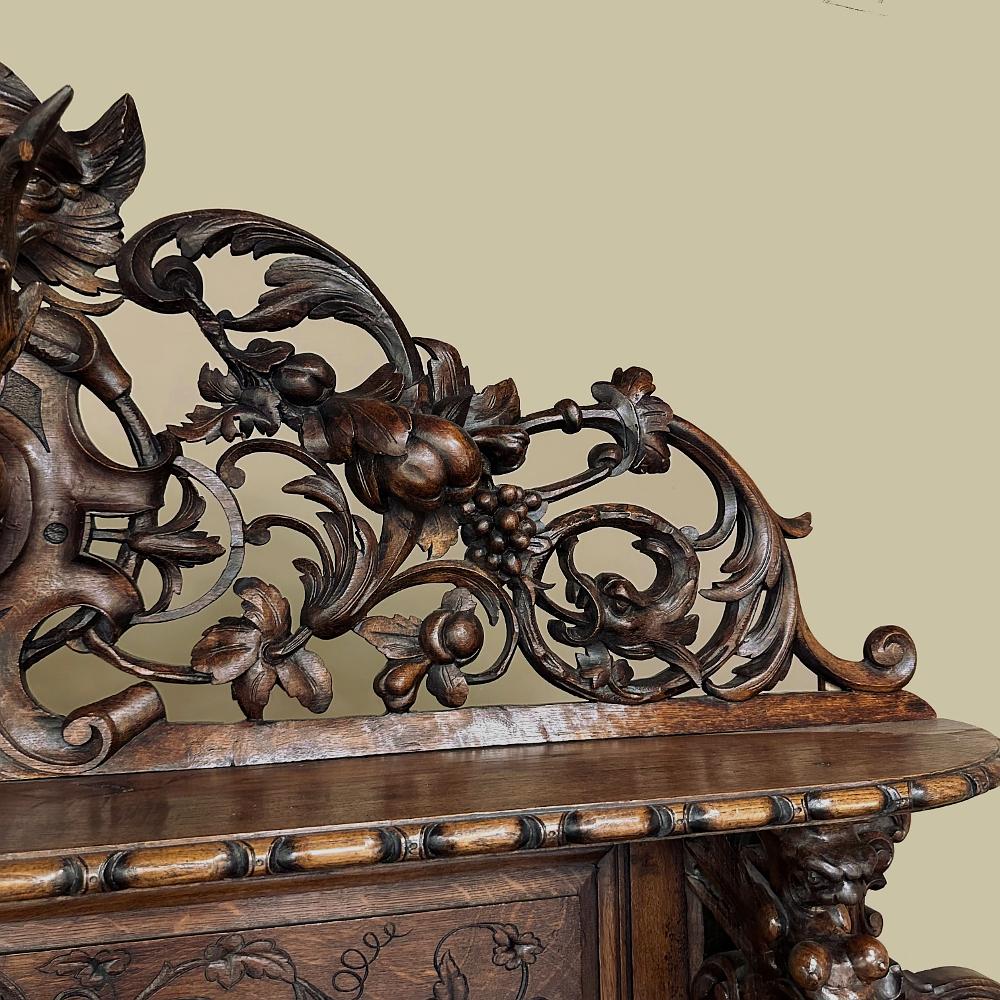 19th Century French Renaissance Revival Grand Hunt Buffet ~ Vaisselier For Sale 10