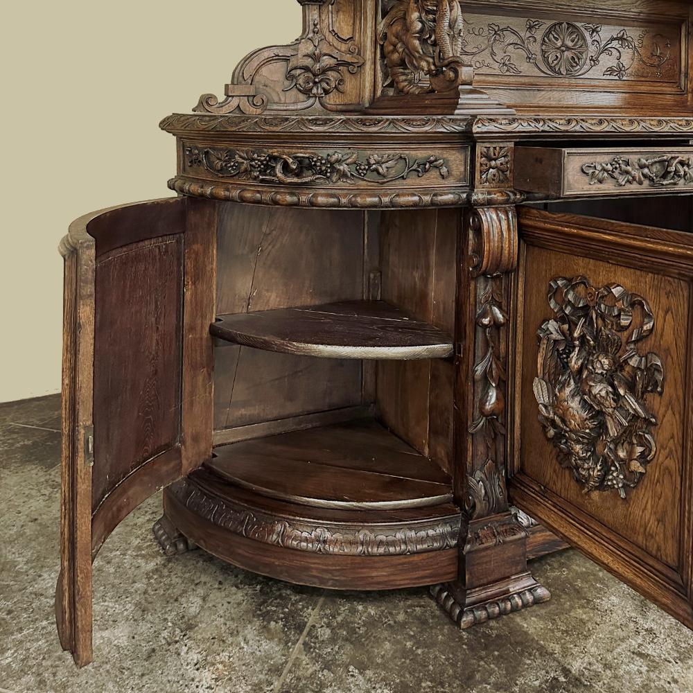 19th Century French Renaissance Revival Grand Hunt Buffet ~ Vaisselier For Sale 2