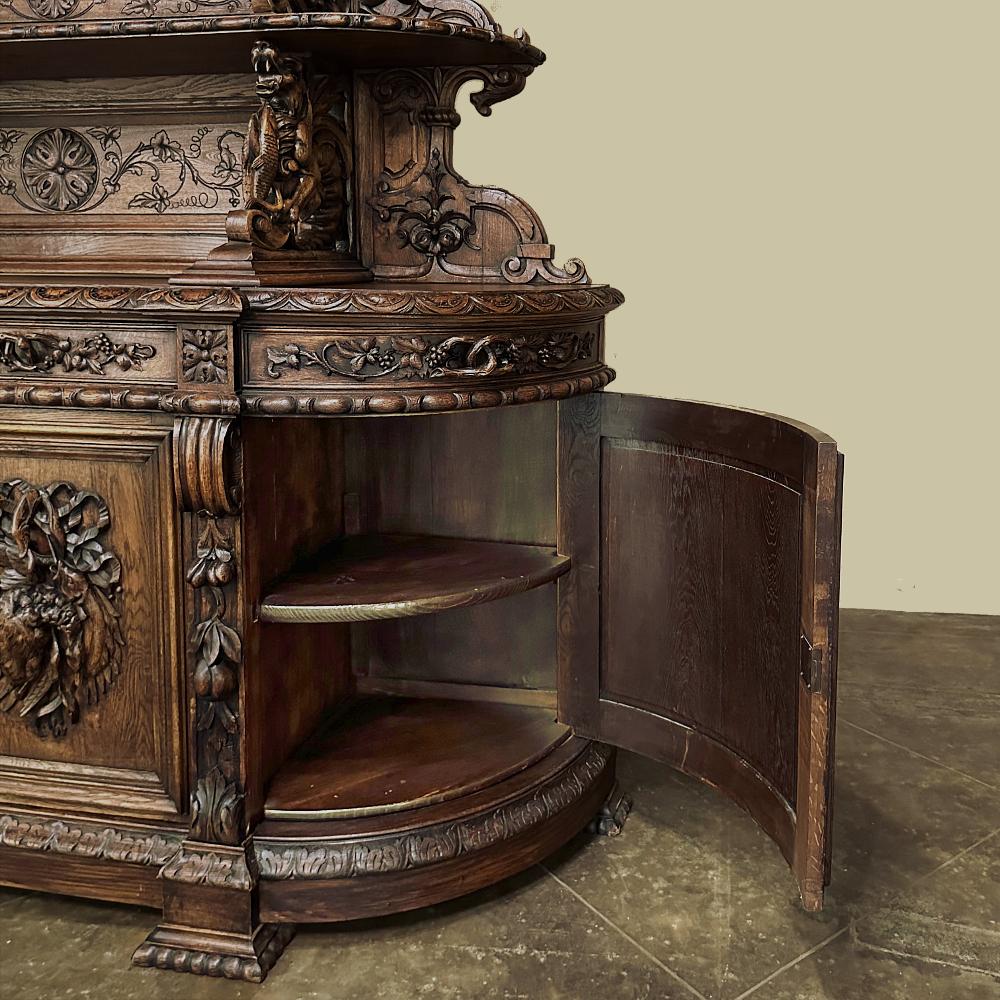 19th Century French Renaissance Revival Grand Hunt Buffet ~ Vaisselier For Sale 3
