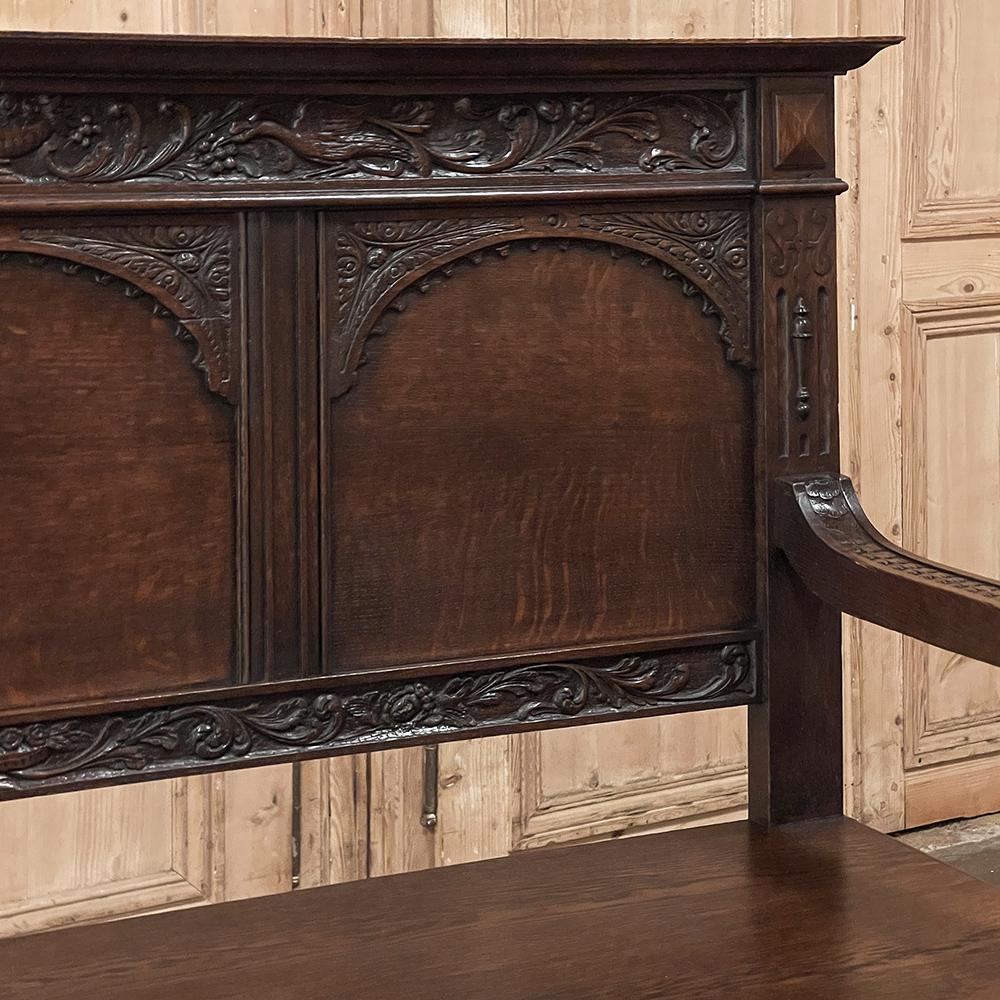 19th Century French Renaissance Revival Hall Bench 4