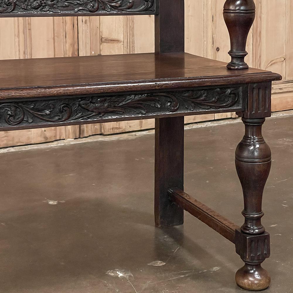 19th Century French Renaissance Revival Hall Bench 5