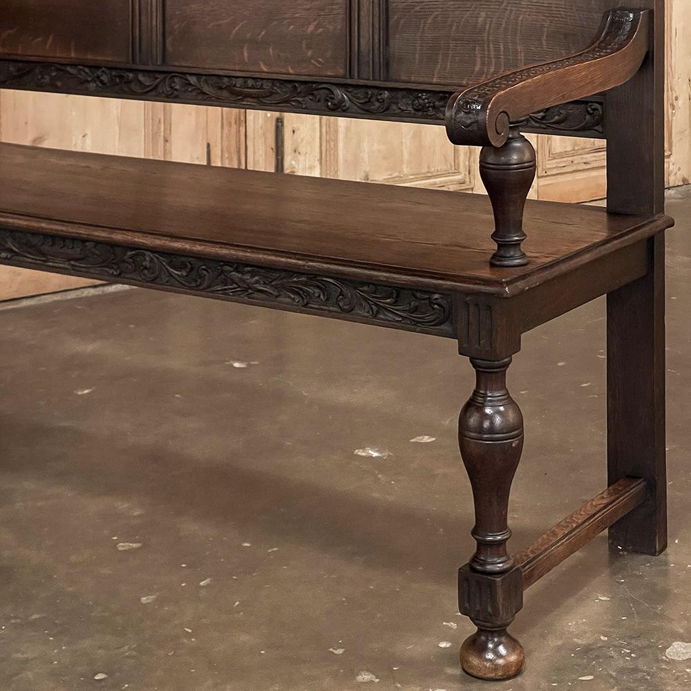 19th Century French Renaissance Revival Hall Bench 8