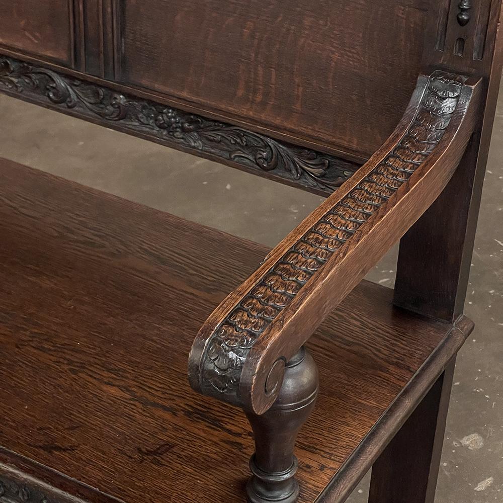19th Century French Renaissance Revival Hall Bench 11