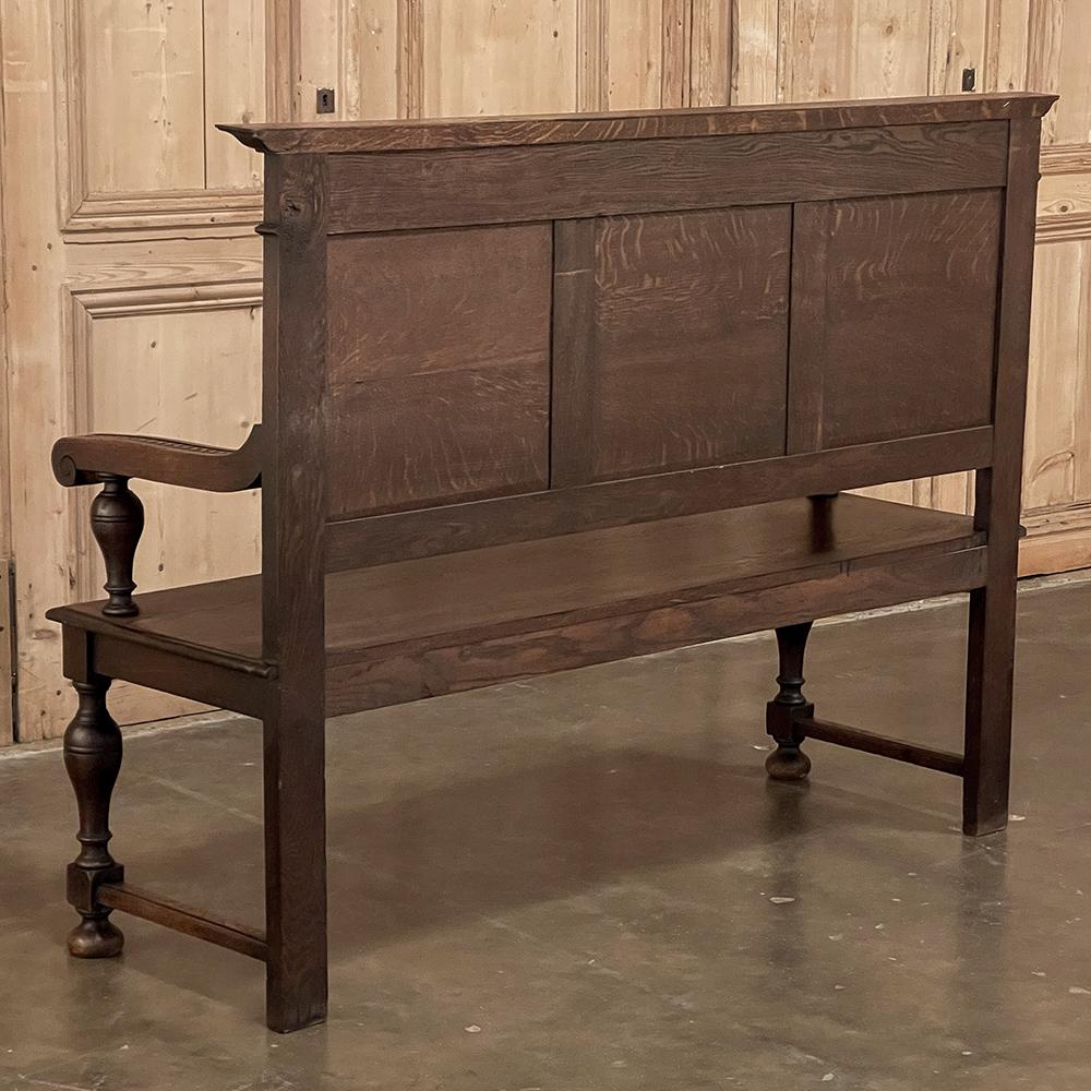 19th Century French Renaissance Revival Hall Bench 12