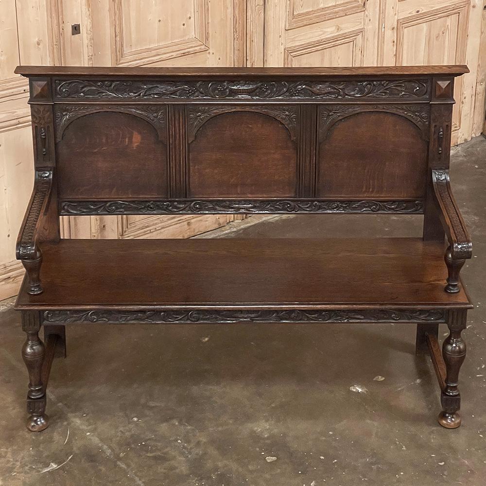 Late 19th Century 19th Century French Renaissance Revival Hall Bench