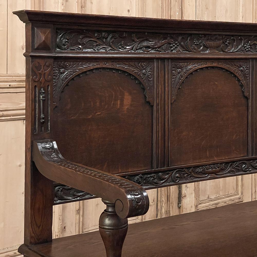 19th Century French Renaissance Revival Hall Bench 2