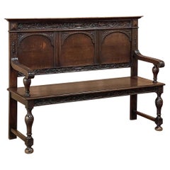 19th Century French Renaissance Revival Hall Bench