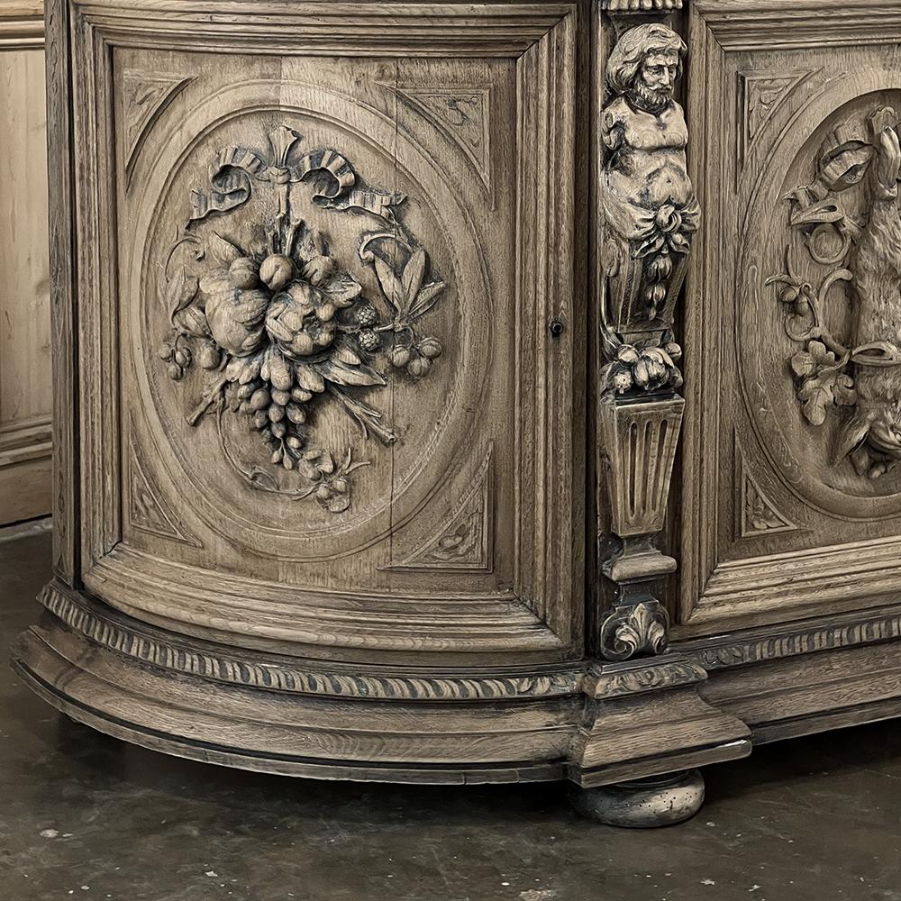 19th Century French Renaissance Revival Hunt Buffet For Sale 7