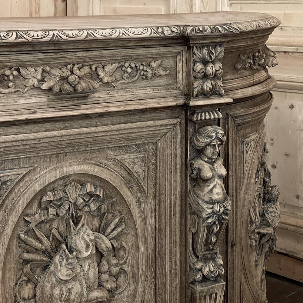 19th Century French Renaissance Revival Hunt Buffet For Sale 10