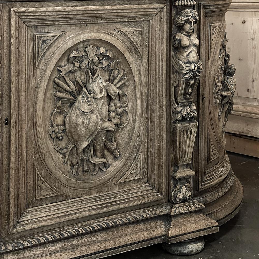 19th Century French Renaissance Revival Hunt Buffet For Sale 11
