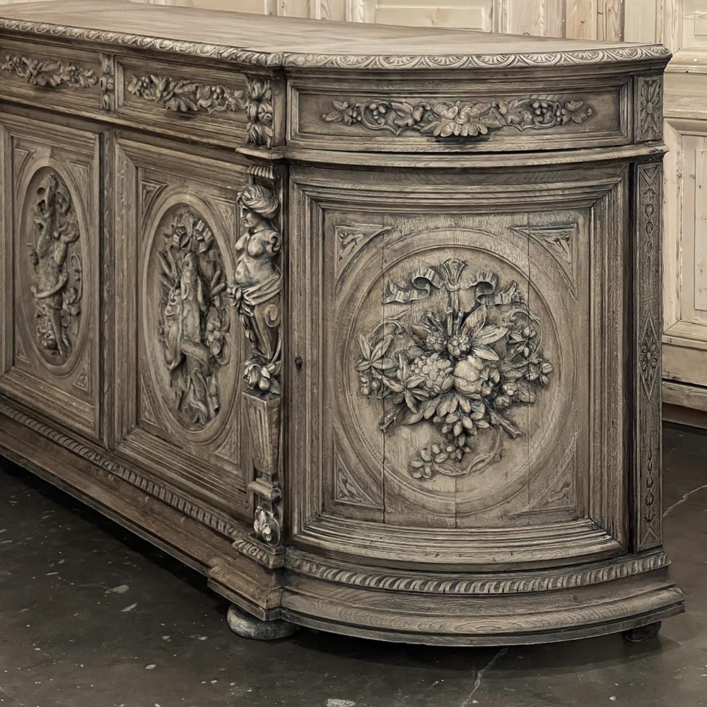 19th Century French Renaissance Revival Hunt Buffet For Sale 12