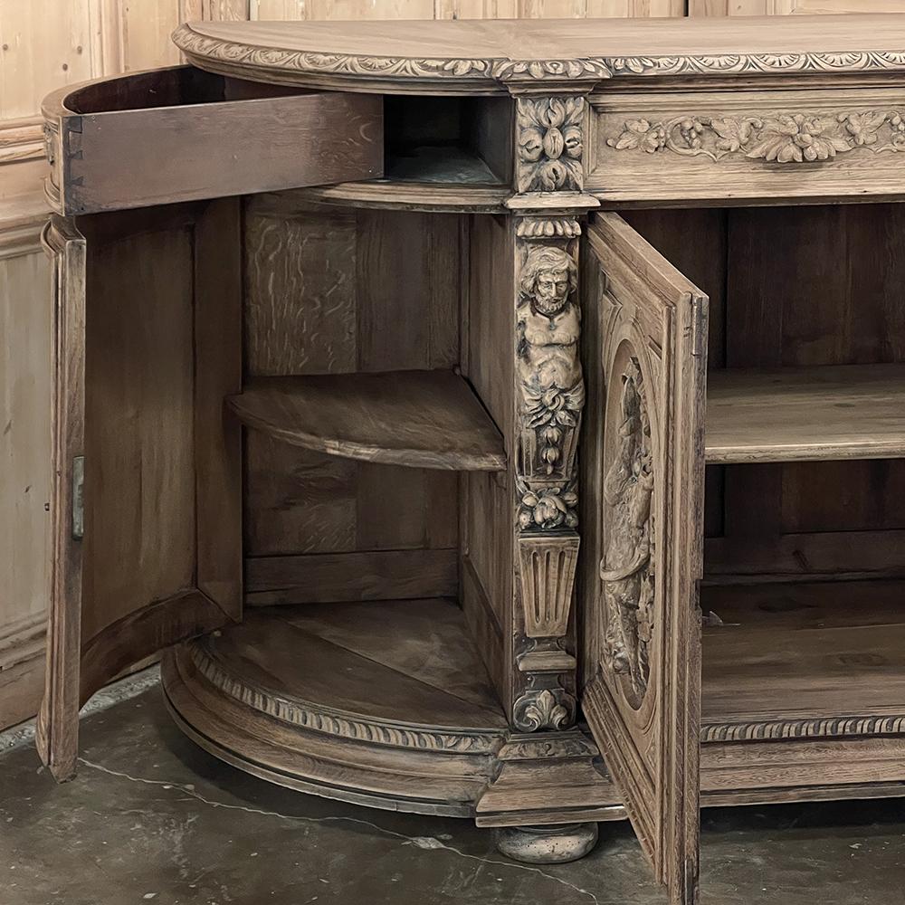 Intagliato a mano Buffet da caccia rinascimentale francese del XIX secolo in vendita