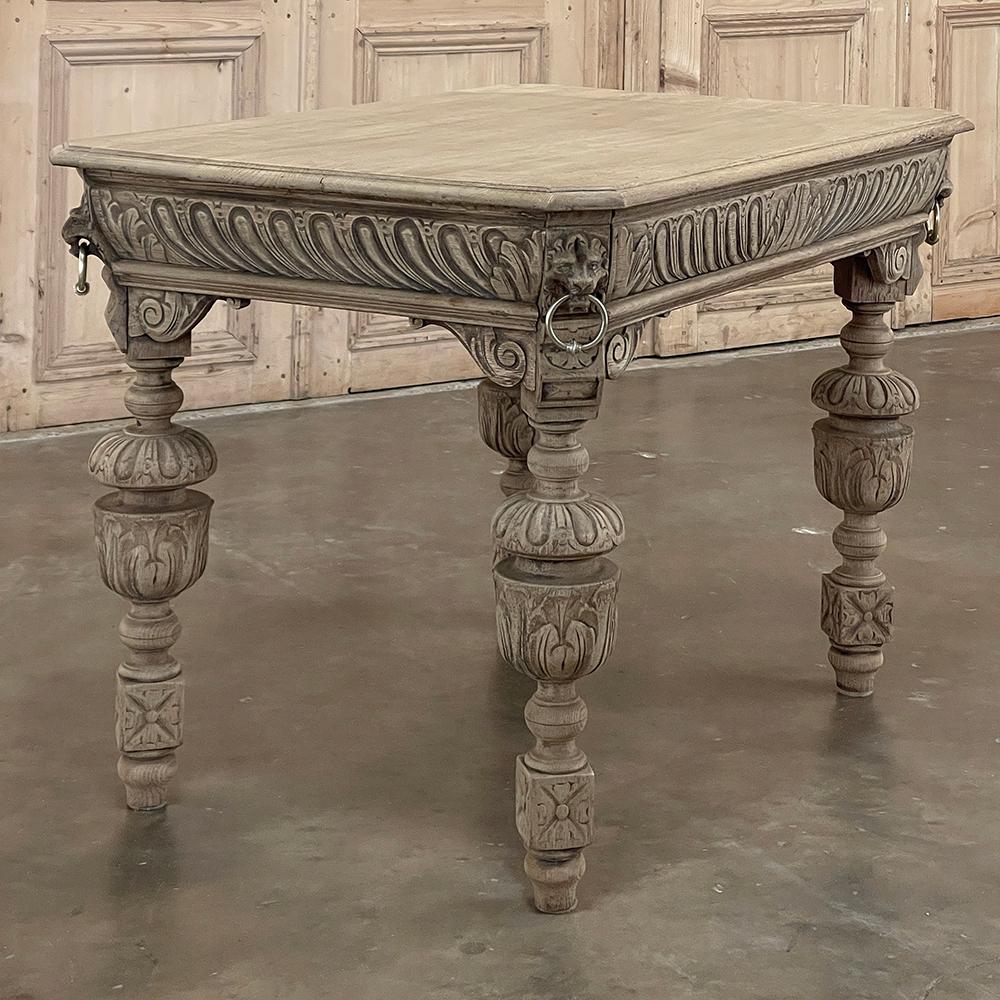 19th Century French Renaissance Revival Bibliothek Tisch ~ End Tabelle im Angebot 4