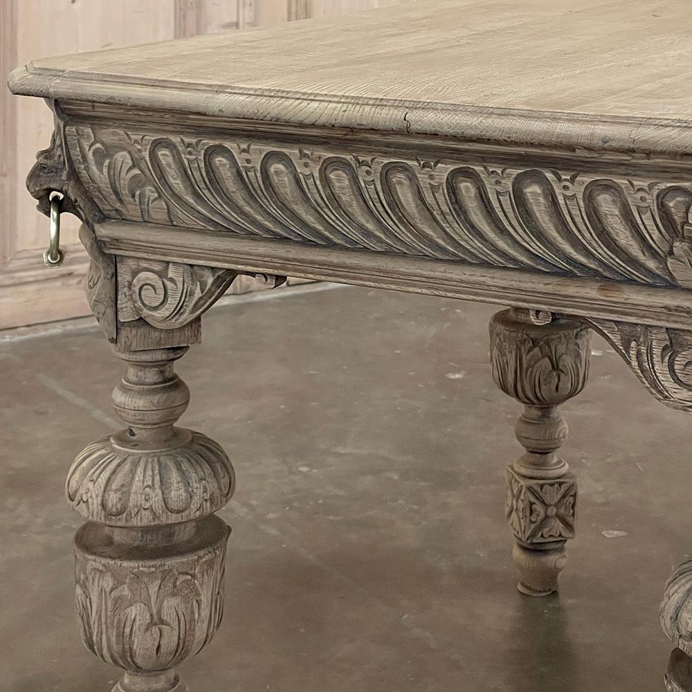 19th Century French Renaissance Revival Bibliothek Tisch ~ End Tabelle im Angebot 5