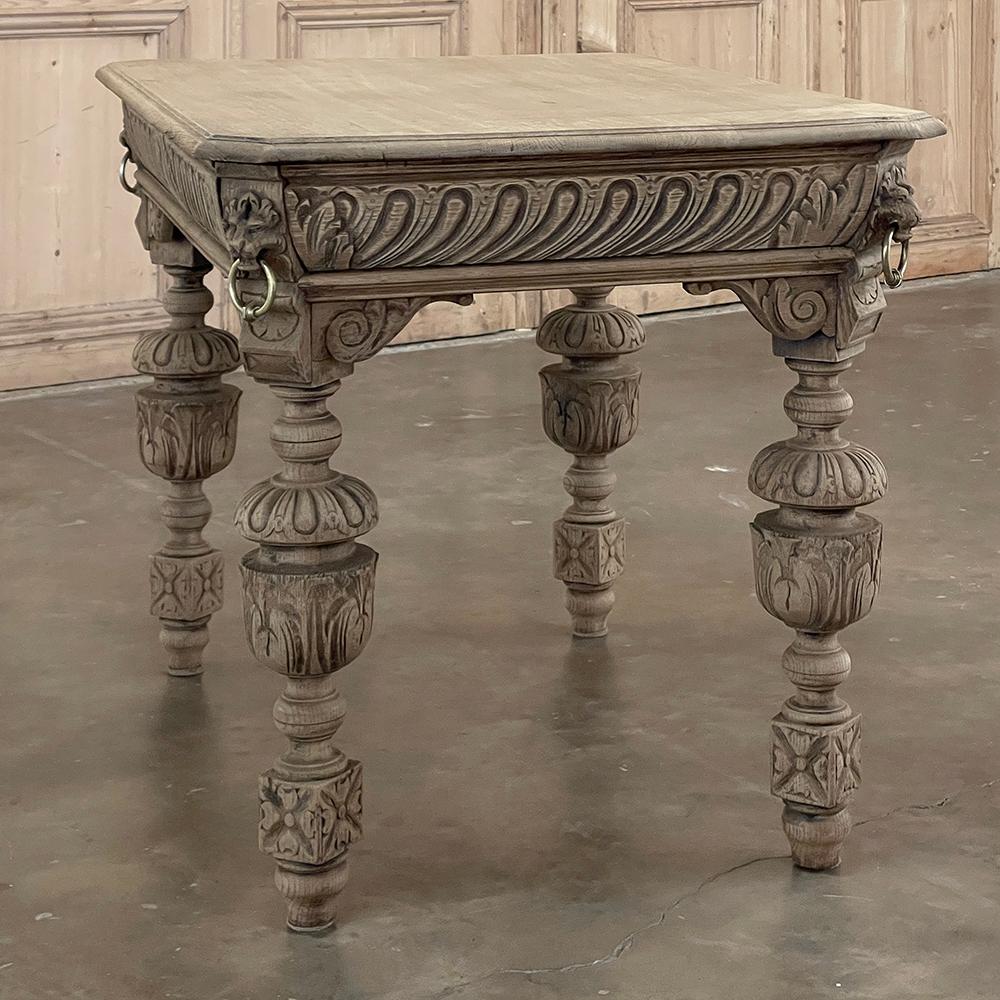 19th Century French Renaissance Revival Library Table ~ End Table For Sale 11
