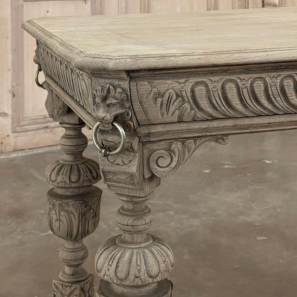 19th Century French Renaissance Revival Bibliothek Tisch ~ End Tabelle im Angebot 9