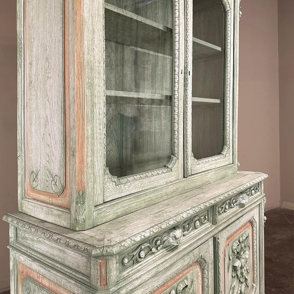 19th Century French Renaissance Revival Painted Hunt Bookcase 13