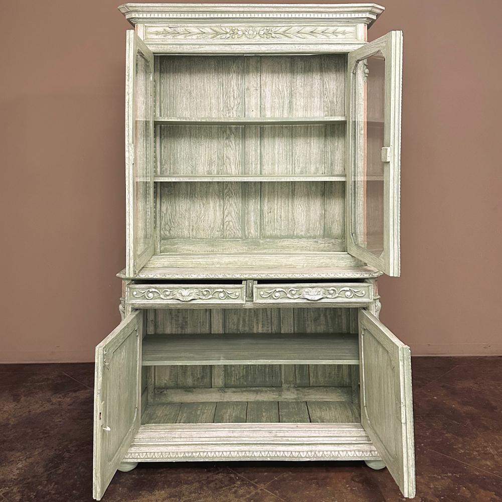 19th Century French Renaissance Revival Painted Hunt Bookcase 2