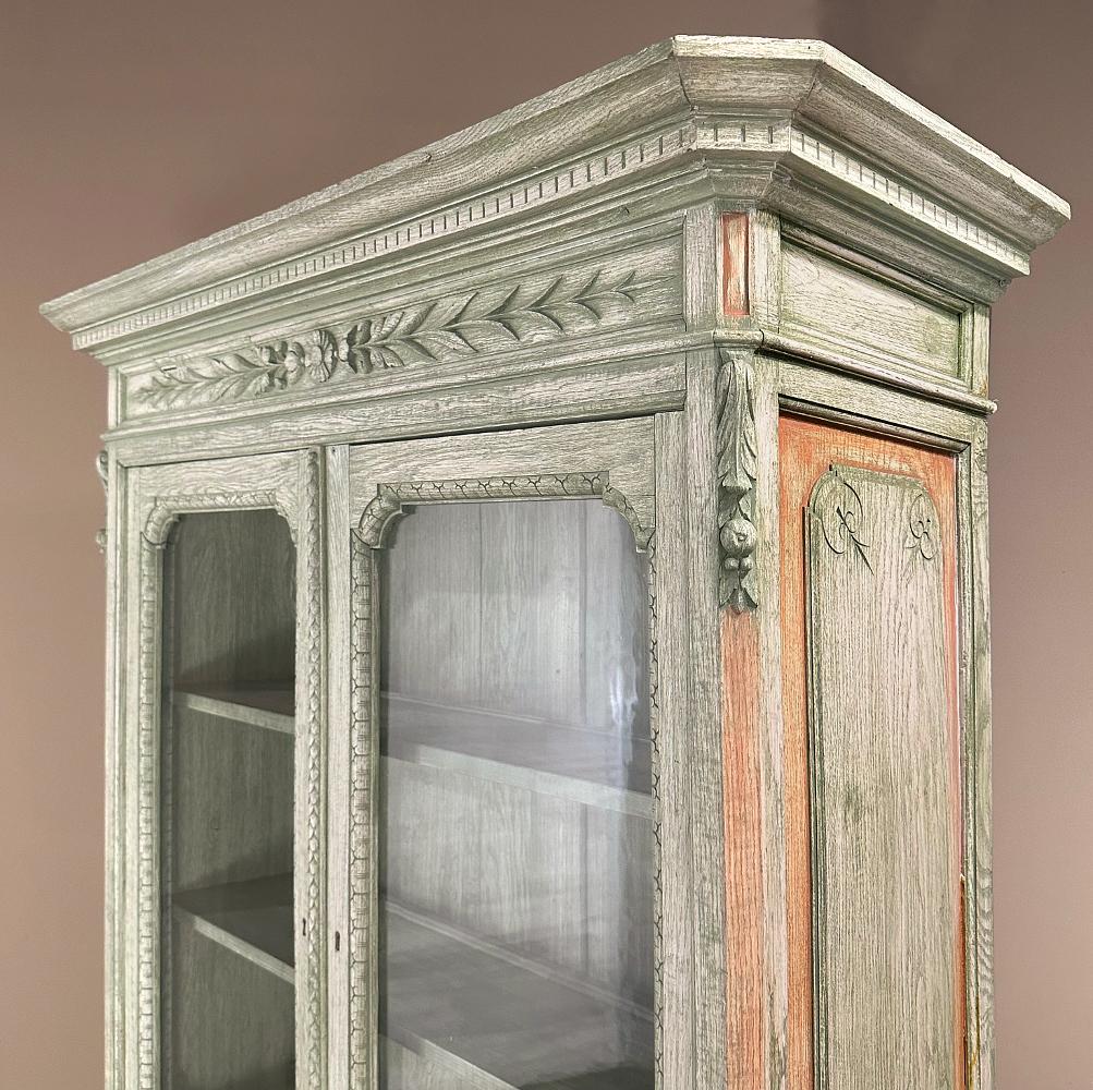 19th Century French Renaissance Revival Painted Hunt Bookcase 3
