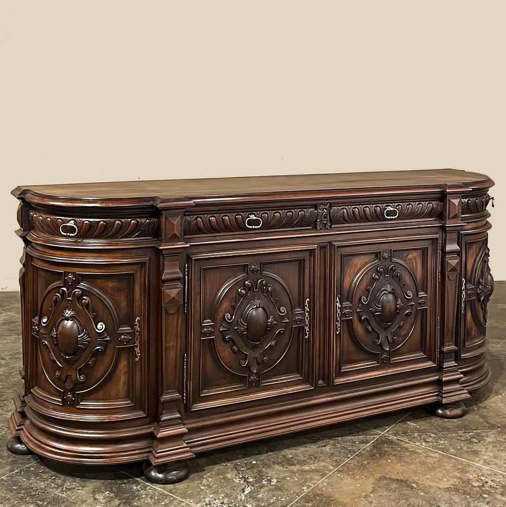 Late 19th Century 19th Century French Renaissance Revival Walnut Buffet For Sale