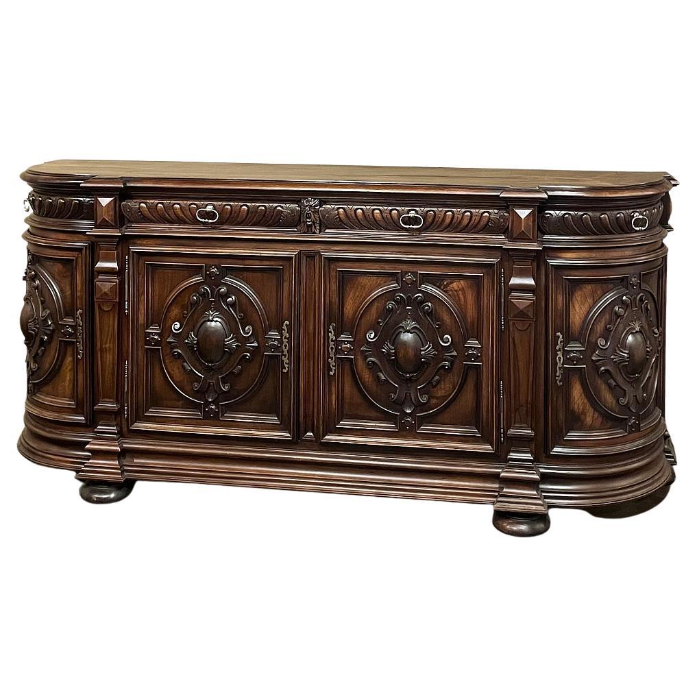 19th Century French Renaissance Revival Walnut Buffet For Sale