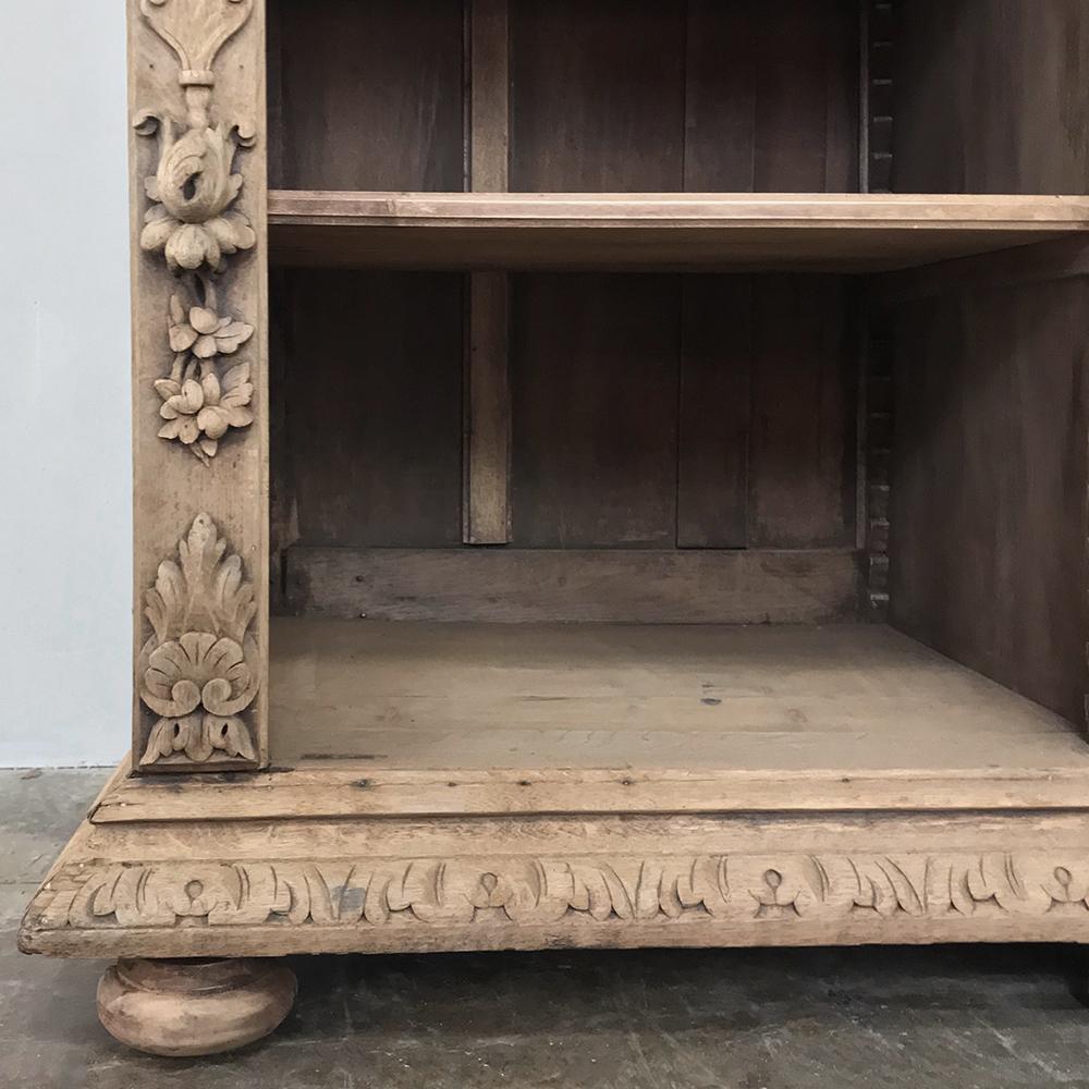 19th Century French Renaissance Stripped Oak Bookcase 4