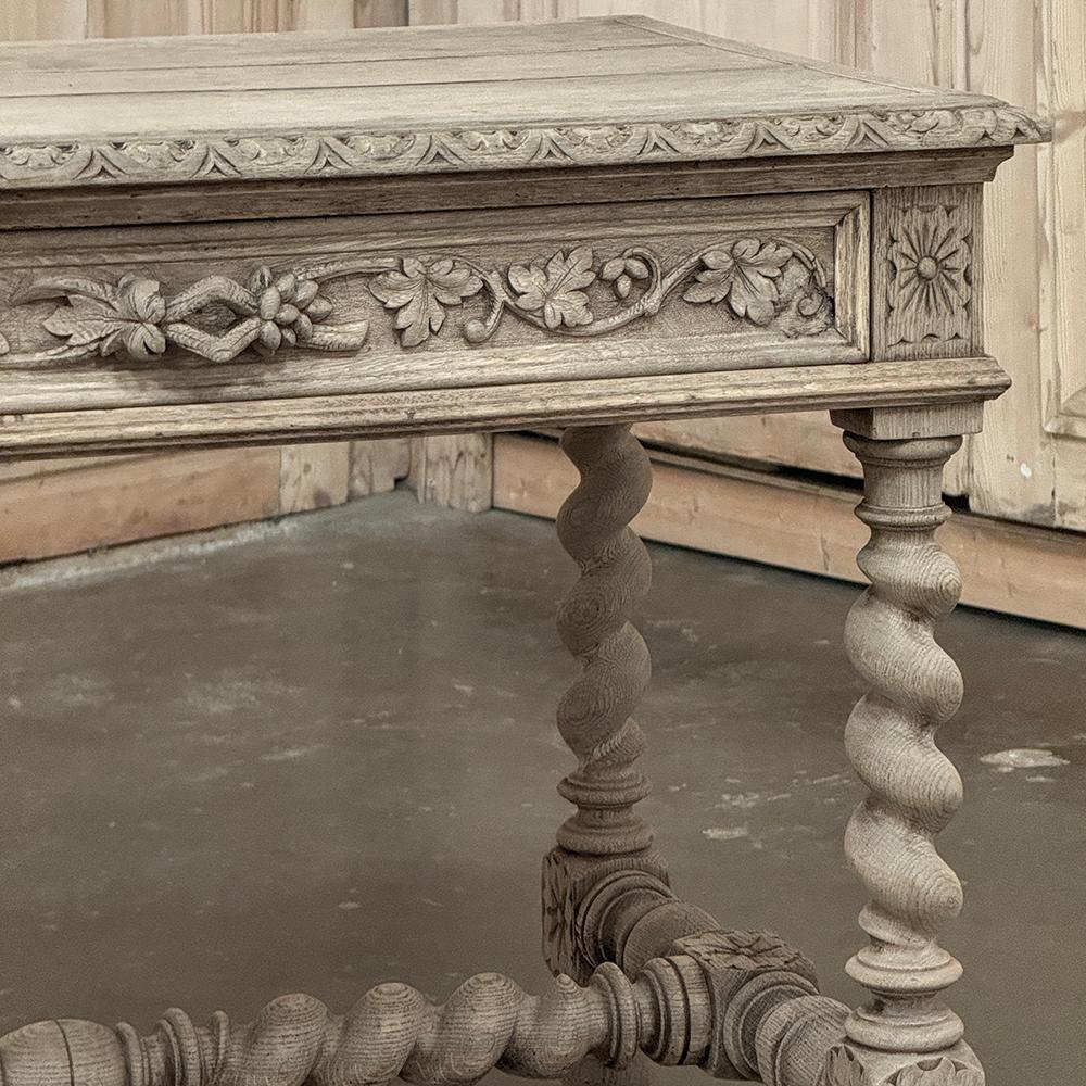 19th Century French Renaissance Stripped Oak End Table 7