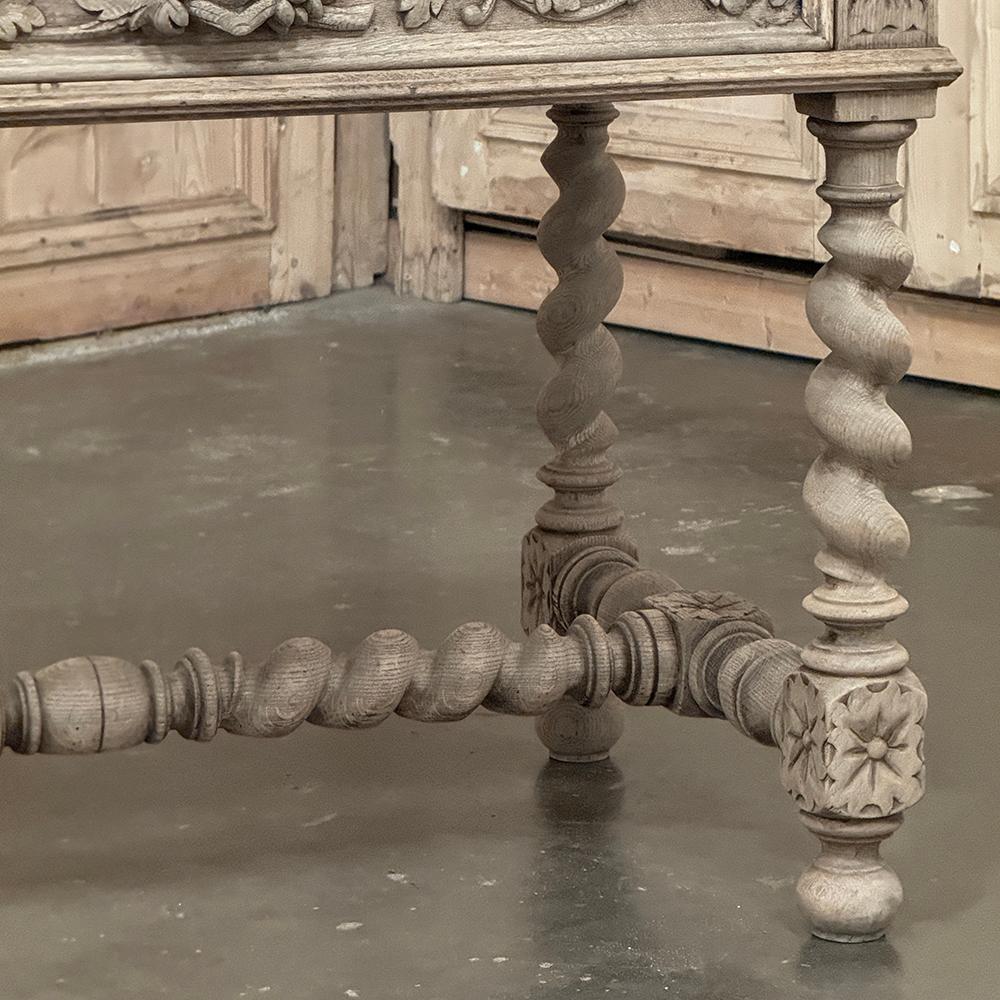 19th Century French Renaissance Stripped Oak End Table 8