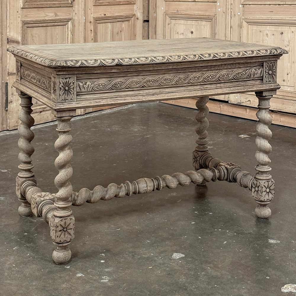19th Century French Renaissance Stripped Oak End Table 11