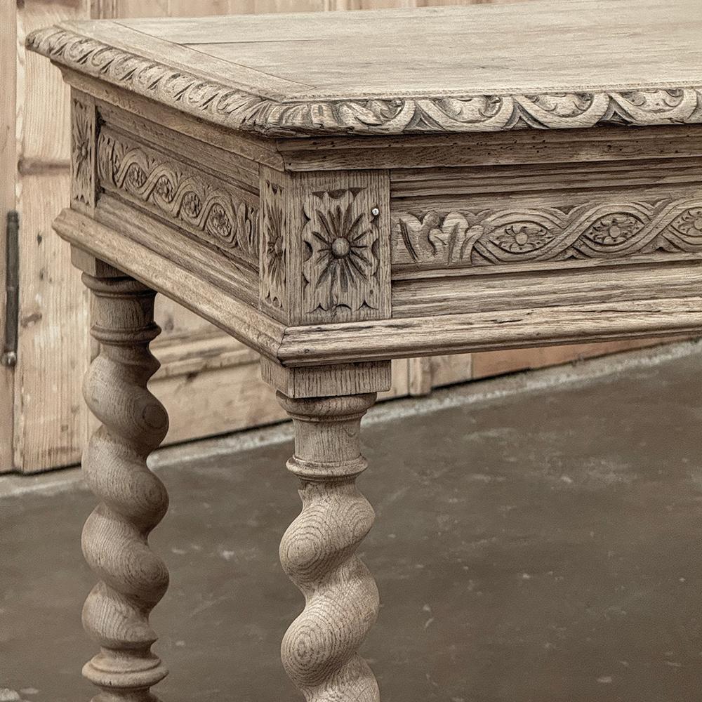 19th Century French Renaissance Stripped Oak End Table 12