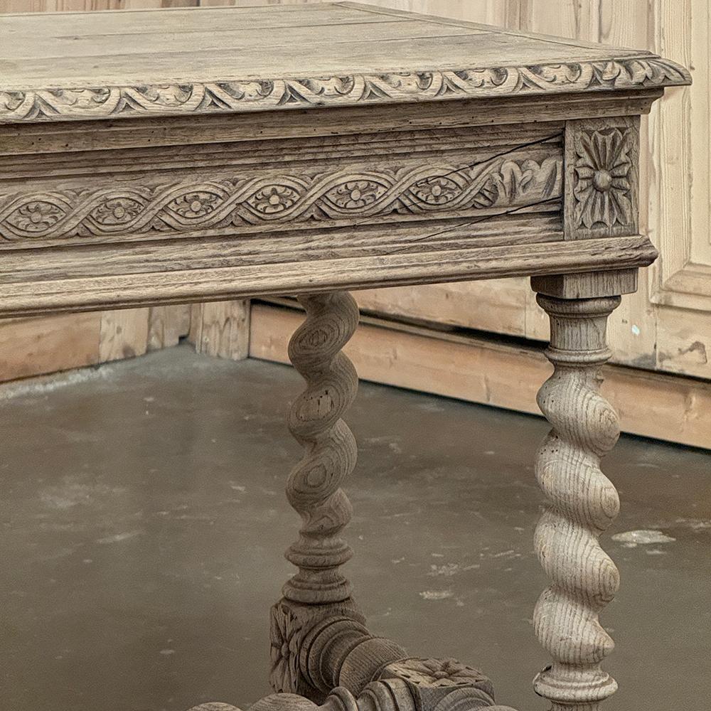 19th Century French Renaissance Stripped Oak End Table 14