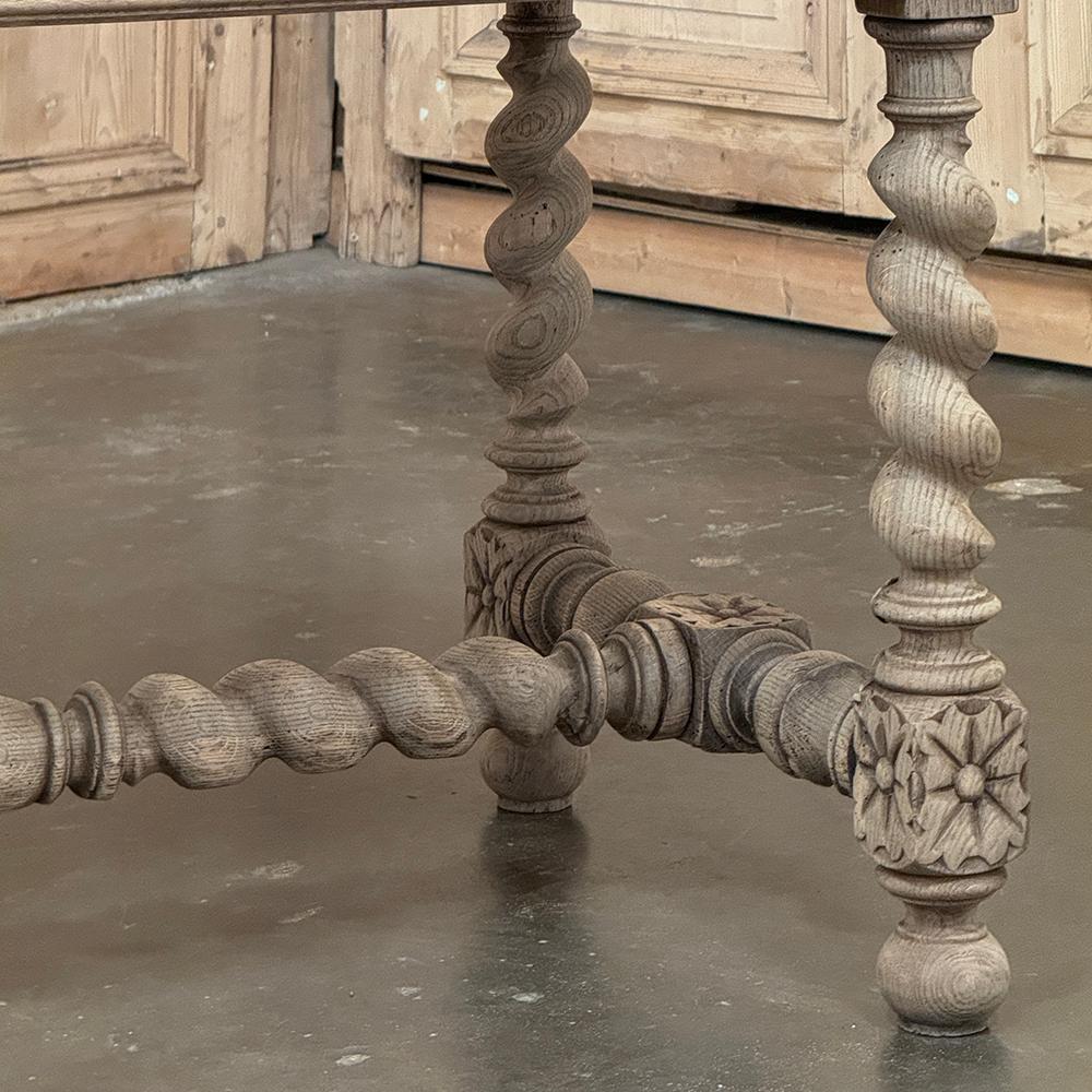19th Century French Renaissance Stripped Oak End Table 15
