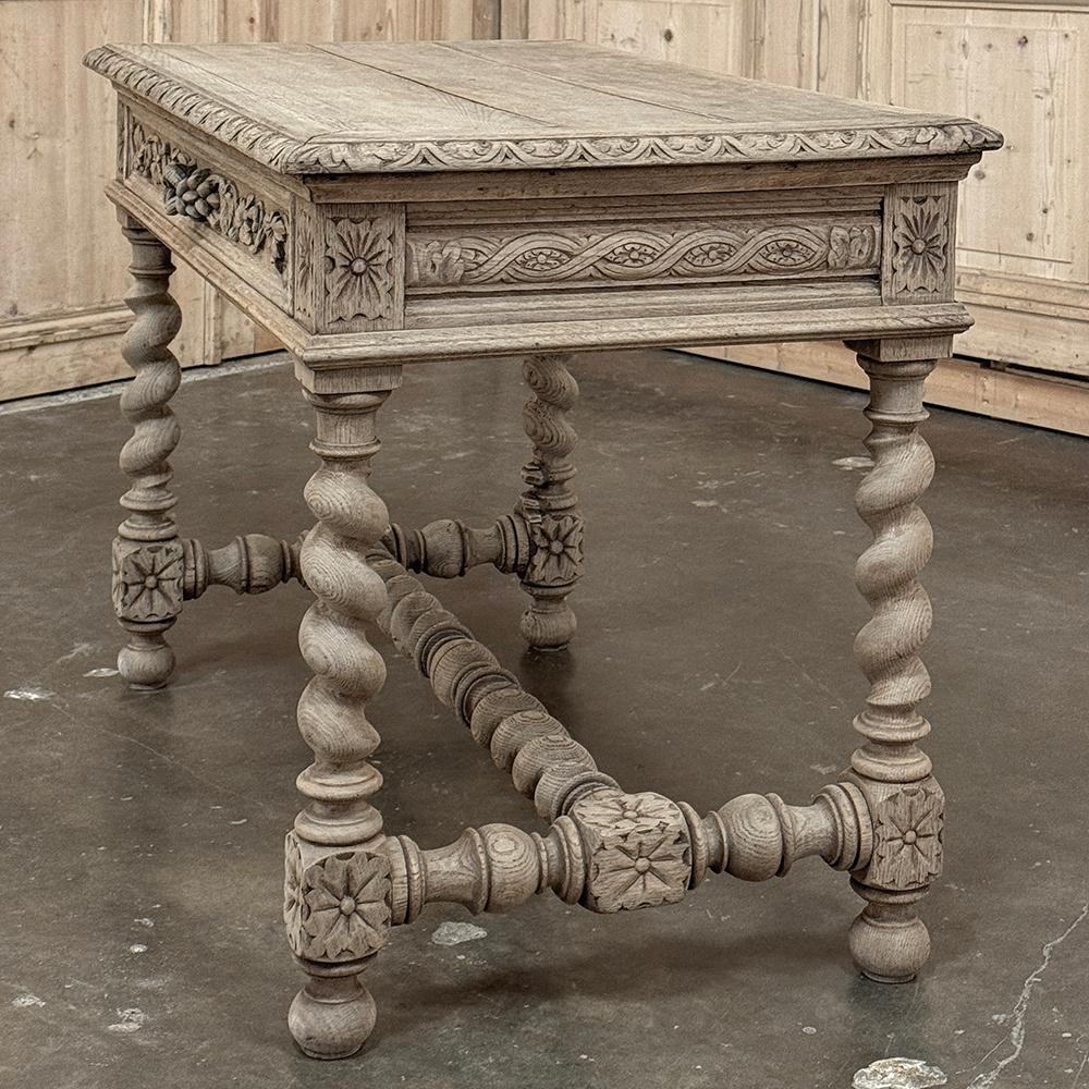 19th Century French Renaissance Stripped Oak End Table 16