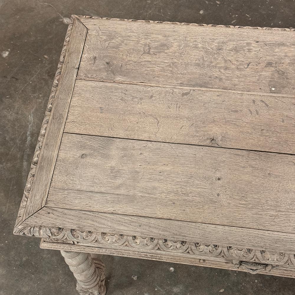 19th Century French Renaissance Stripped Oak End Table 2