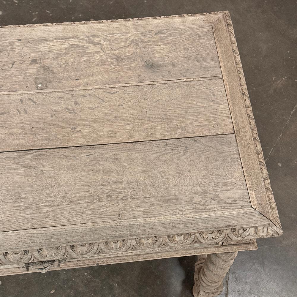 19th Century French Renaissance Stripped Oak End Table 3