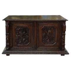 Used 19th Century French Renaissance Trunk with Grape and Wheat Harvest