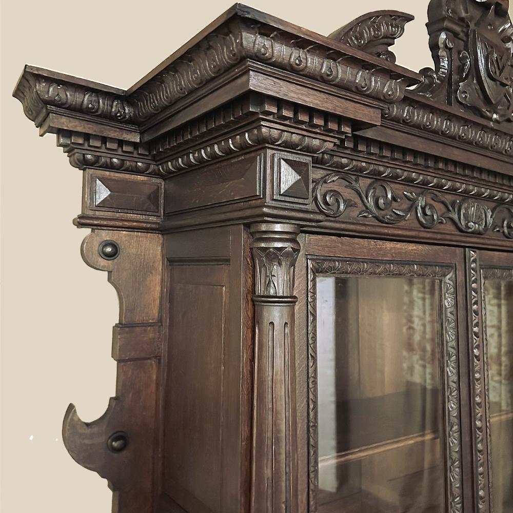 Libreria a due piani rinascimentale francese del XIX secolo ~ Bibliotheque in vendita 5