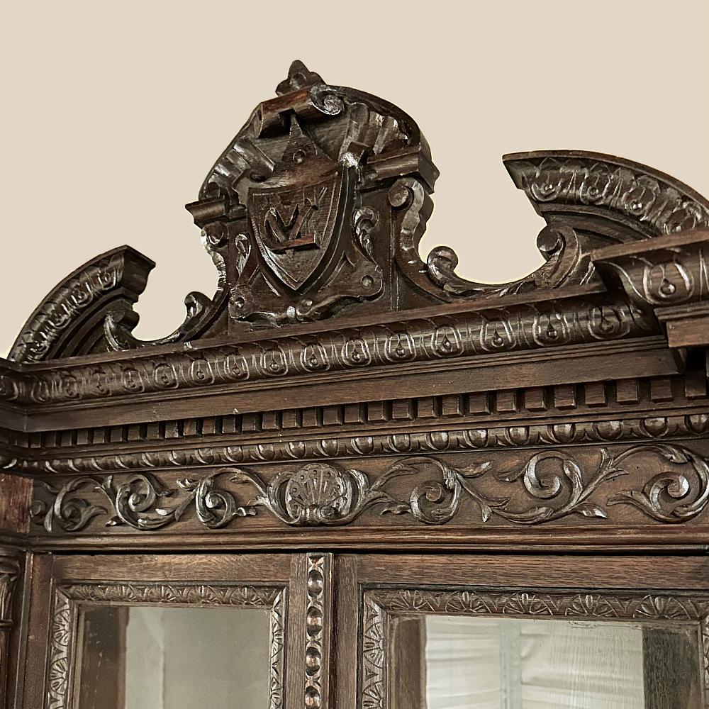 Libreria a due piani rinascimentale francese del XIX secolo ~ Bibliotheque in vendita 6