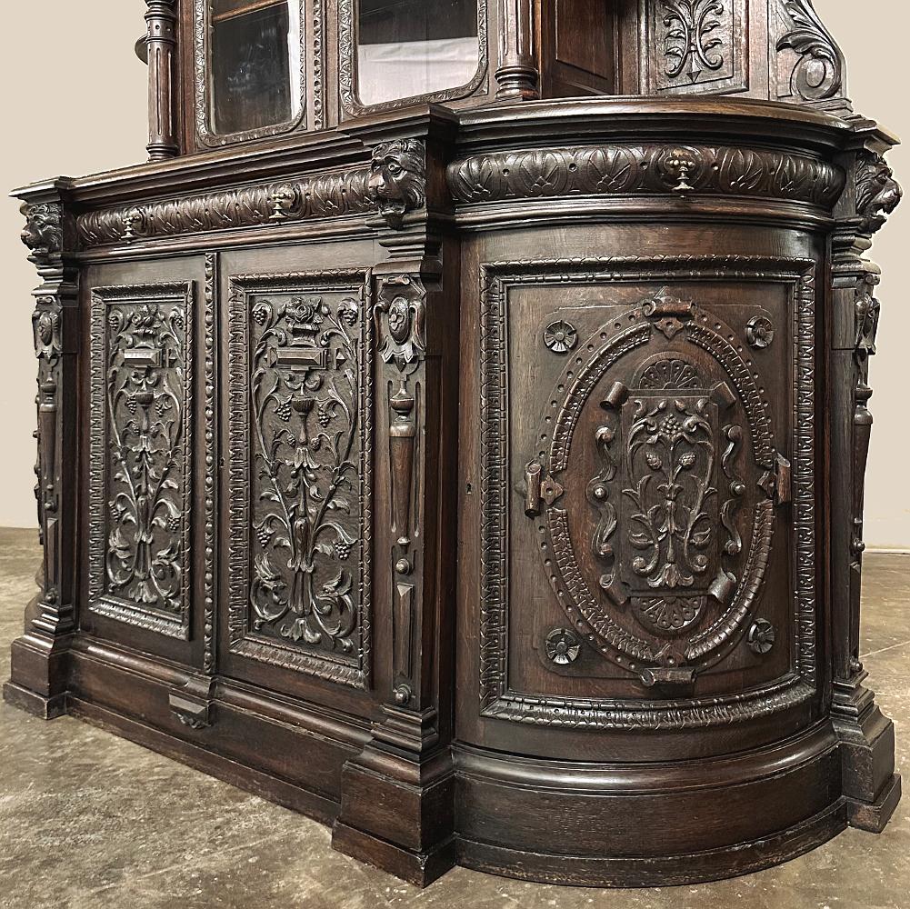 Libreria a due piani rinascimentale francese del XIX secolo ~ Bibliotheque in vendita 7