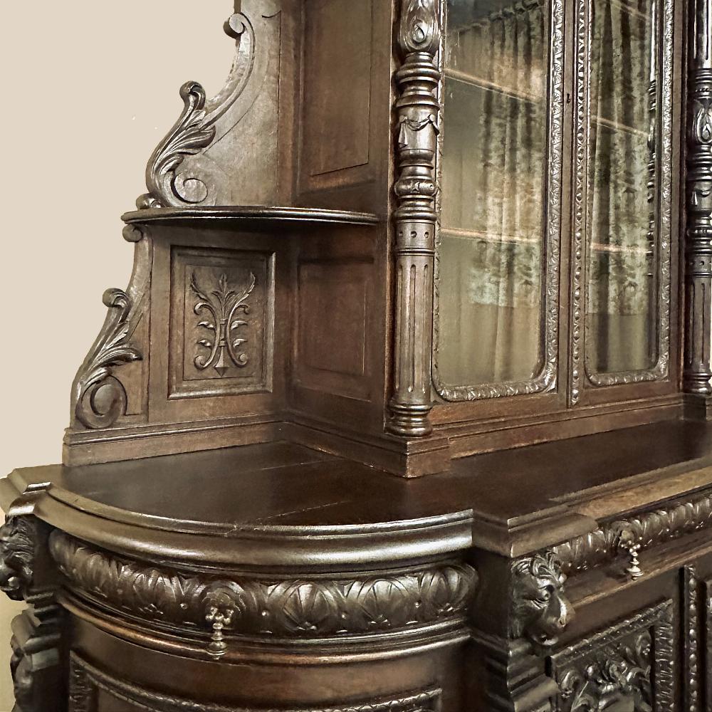 Libreria a due piani rinascimentale francese del XIX secolo ~ Bibliotheque in vendita 10