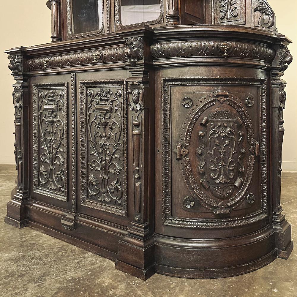 Libreria a due piani rinascimentale francese del XIX secolo ~ Bibliotheque in vendita 12