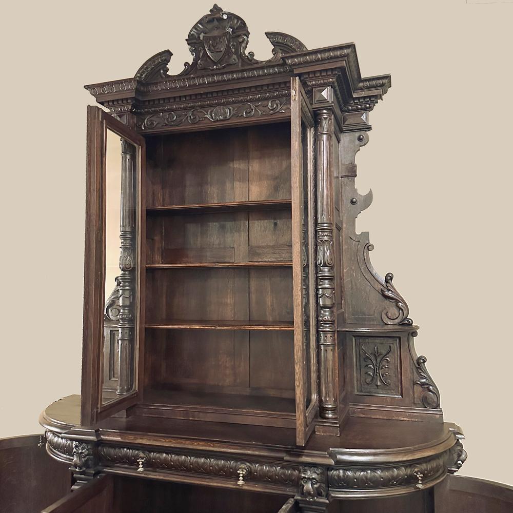 Libreria a due piani rinascimentale francese del XIX secolo ~ Bibliotheque In condizioni buone in vendita a Dallas, TX