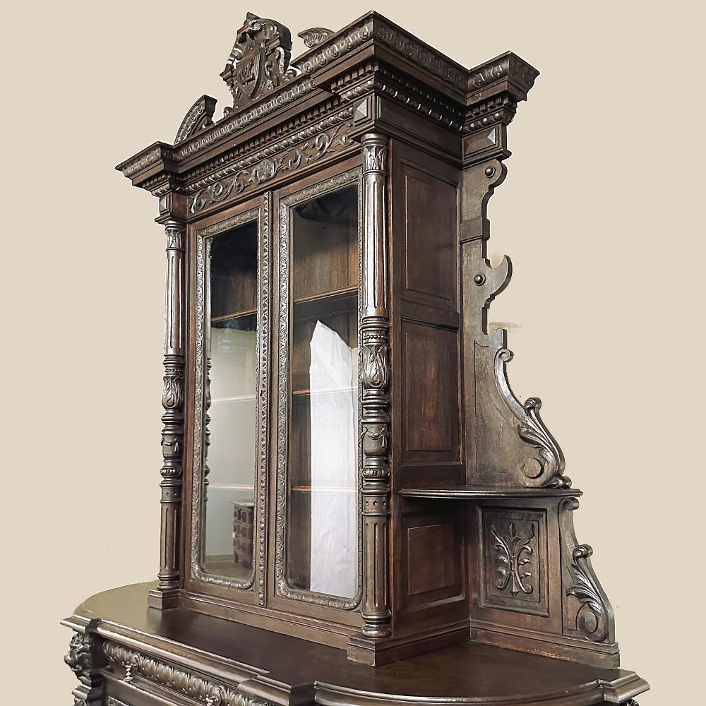 Libreria a due piani rinascimentale francese del XIX secolo ~ Bibliotheque in vendita 1