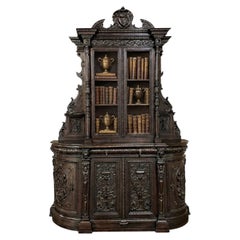 19th Century French Renaissance Two-Tiered Bookcase ~ Bibliotheque