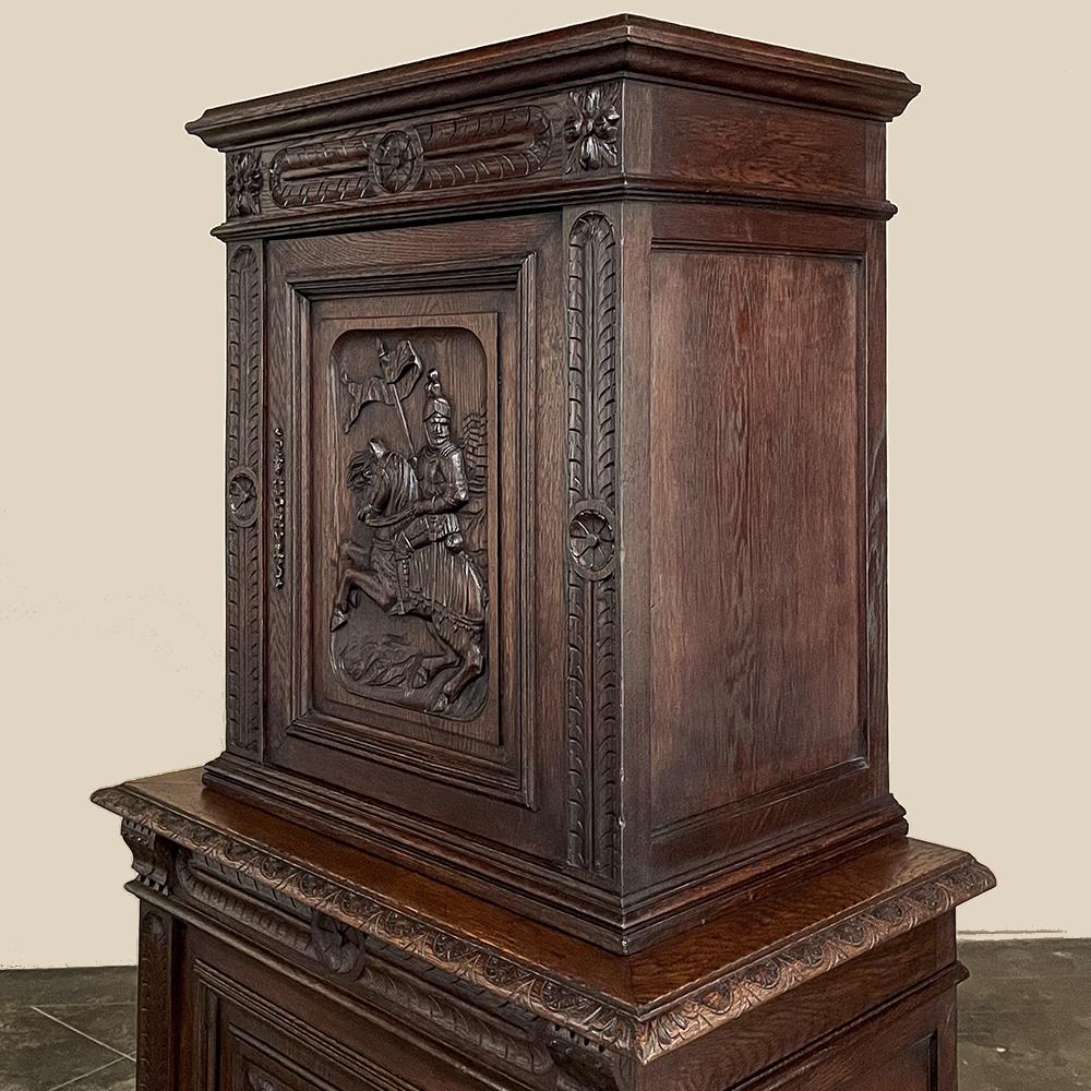 19th Century French Renaissance Two-Tiered Cabinet For Sale 5