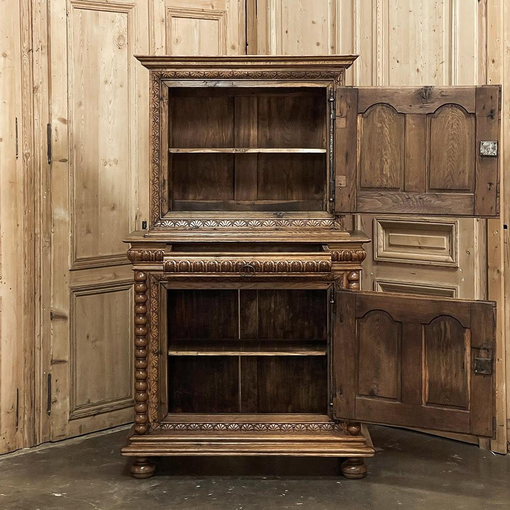 19th Century French Renaissance Two-Tiered Cabinet In Good Condition For Sale In Dallas, TX