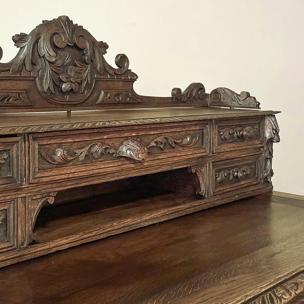 19th Century French Renaissance Wall Desk with Extending Writing Surface For Sale 8