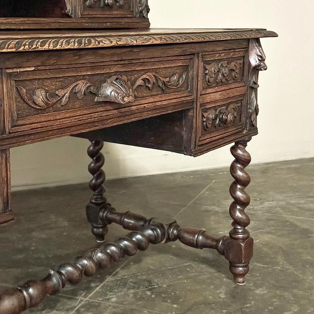 19th Century French Renaissance Wall Desk with Extending Writing Surface For Sale 9
